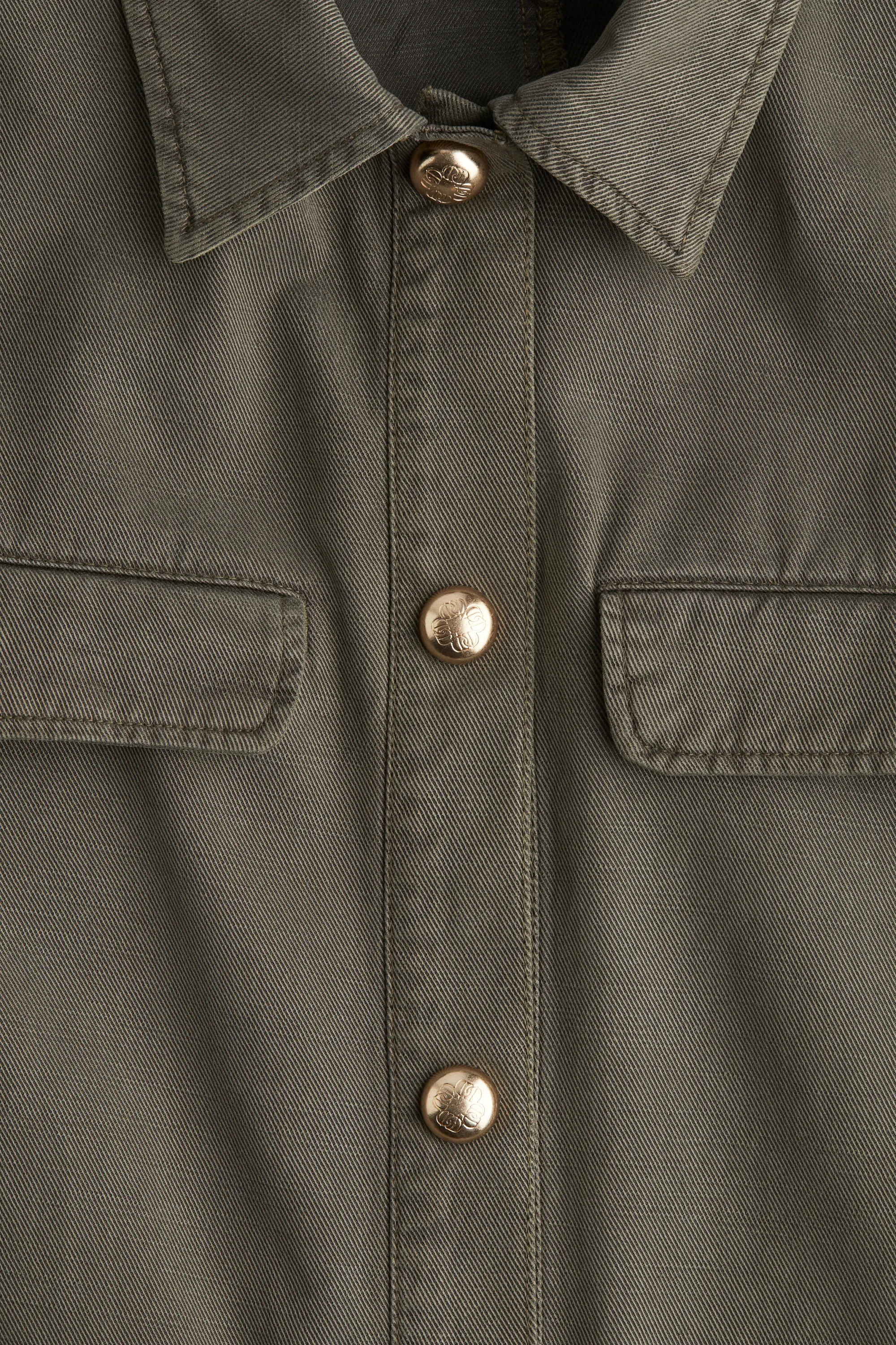 Veste utility wear en twill - Vert kaki foncé