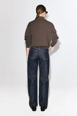 CARDIGAN À COL CHEMINÉE EN LAINE MÉRINOS - BRUN CHINÉ — photo 5