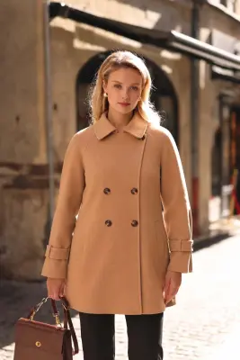 Francine Short Trench Coat - Beige — photo 3