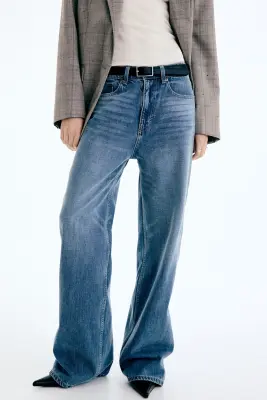 Wide High Jeans - Bleu denim — photo 2