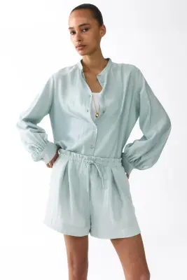 Short avec cordon de serrage - Turquoise ancien clair — photo 2