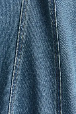 Robe en denim avec jupe évasée - Bleu denim — photo 4