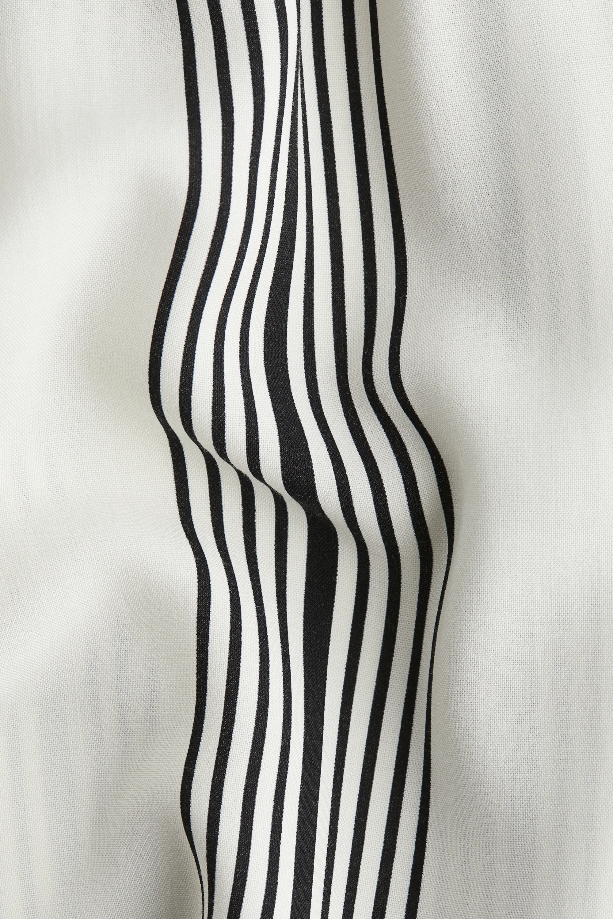 Pantalon Cropped à taille élastique - Crème/rayé
