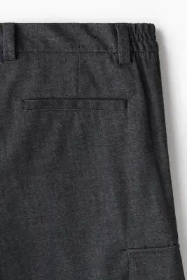 Pantalon cargo Regular Fit - Gris foncé — photo 1