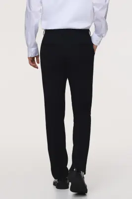 Pantalon chic Slim Fit - Bleu foncé — photo 3