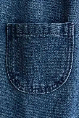 Robe chasuble en denim - Bleu denim — photo 3
