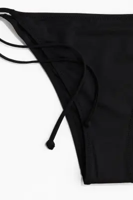 Bas de maillot Tanga à nouer - Noir — photo 3