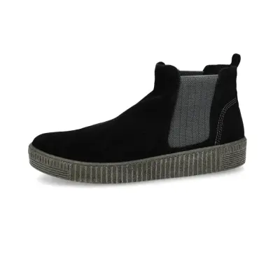 Bottines Gabor 53.731.17 Noires - Daim Talon Moyen Grande Pointure Femme — photo 1