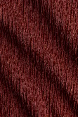 Top froissé avec encolure bateau - Rouge rouille — photo 4