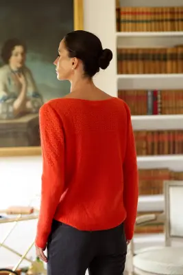 Evie Mohair Sweater - Terracotta — photo 5