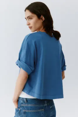 T-shirt oversize - Bleu moyen — photo 2