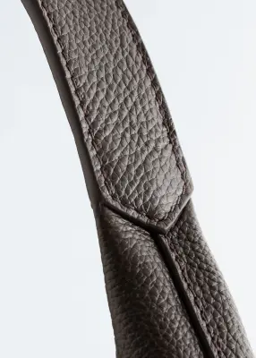 Sac cabas classique en cuir - Acajou — photo 5