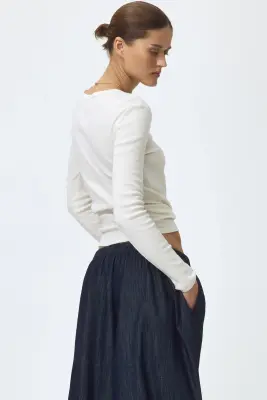 Pantalon ballon en denim - Bleu denim foncé — photo 2