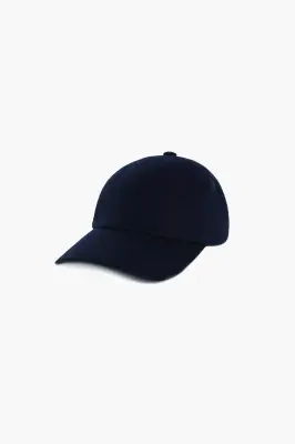 Casquette '6 panel' - Laine Bleu Marine — photo 4