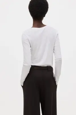 Pantalon en jersey romanite avec ceinture - Marron foncé — photo 3
