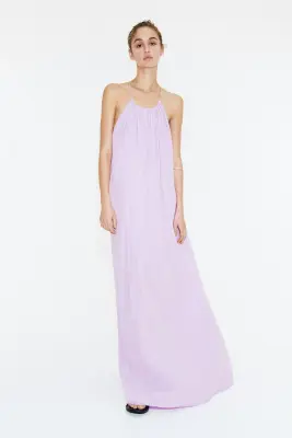 Robe trapèze en viscose - Violet clair — photo 1