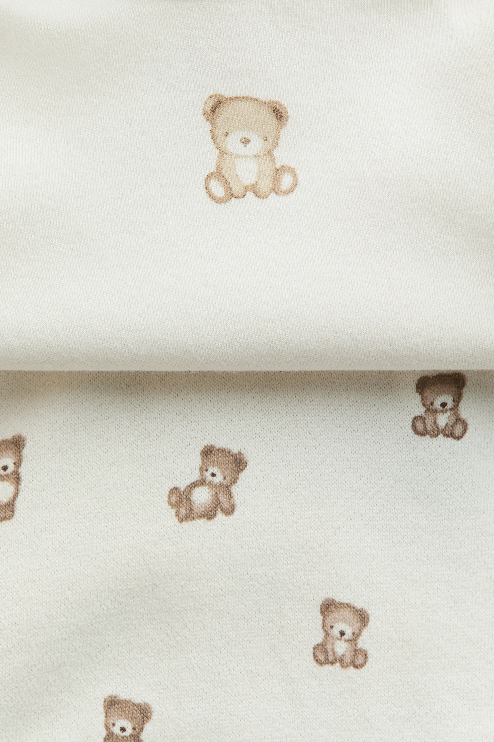 Ensemble 3 pièces en coton - Beige clair/nounours