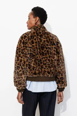 Blouson zippé en moumoute — photo 4