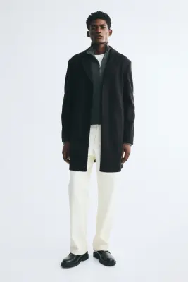 Manteau à fermeture droite - Noir — photo 1