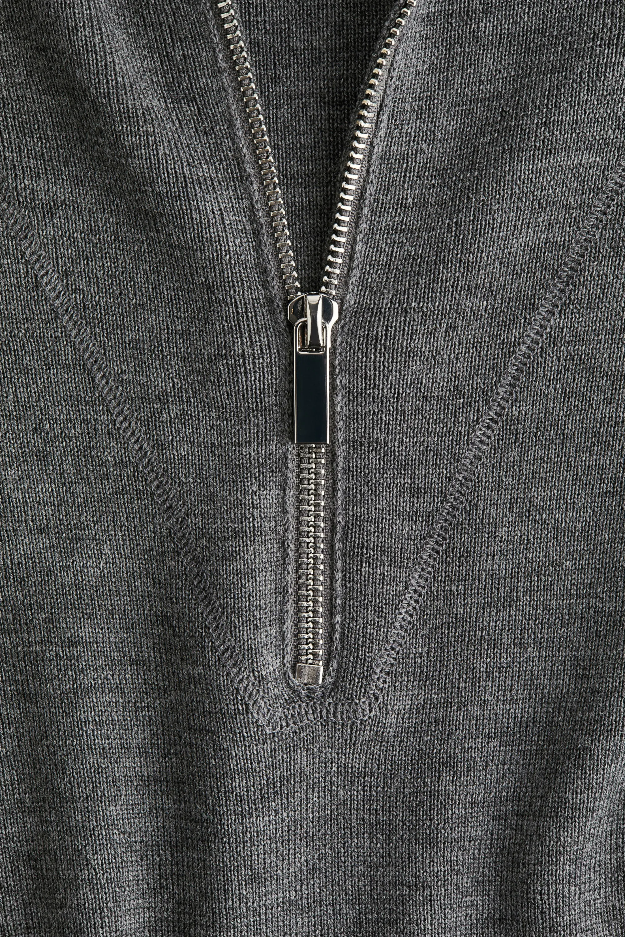 Hoodie en laine mérinos - Gris foncé chiné
