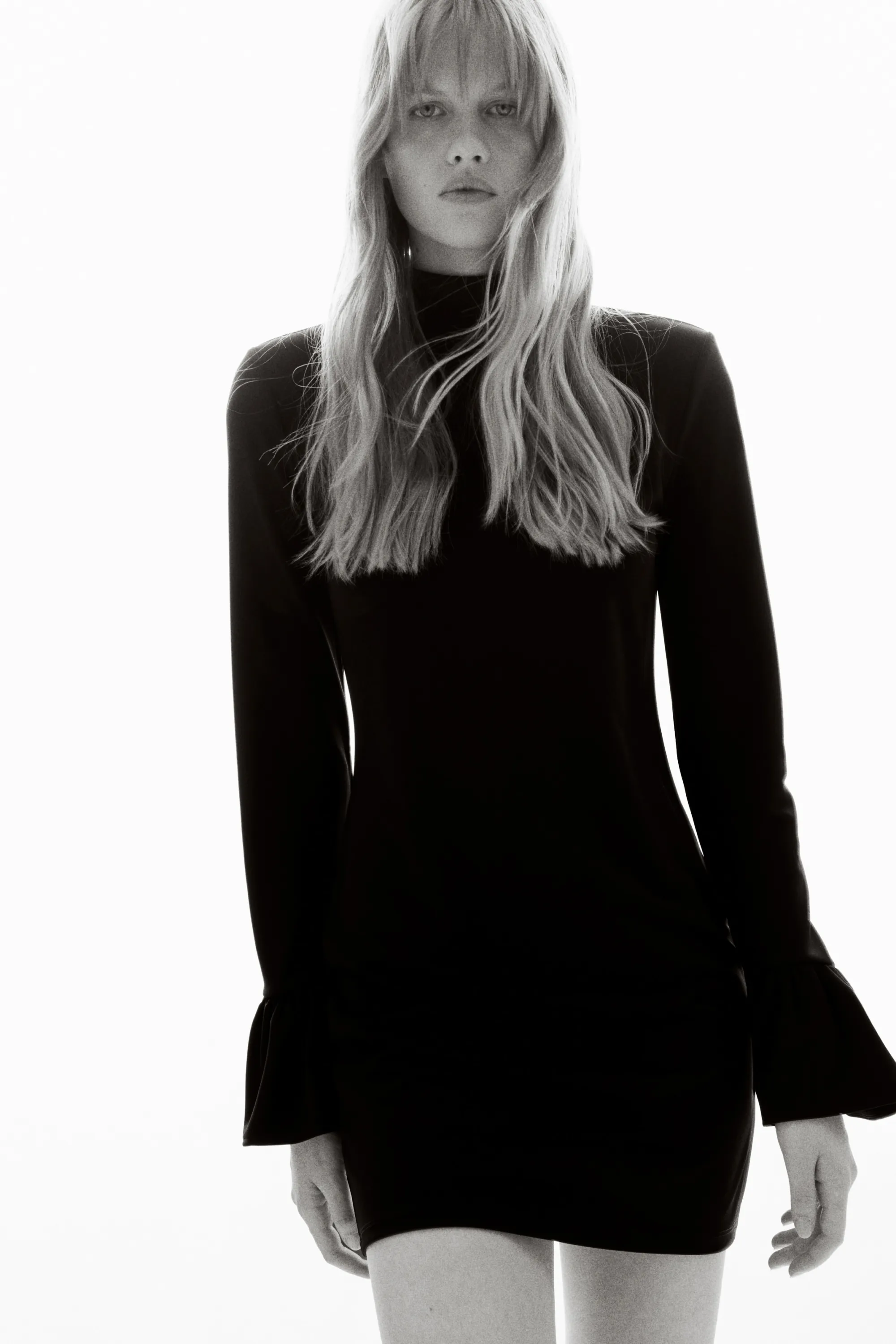 Robe scintillante à épaulettes - Noir