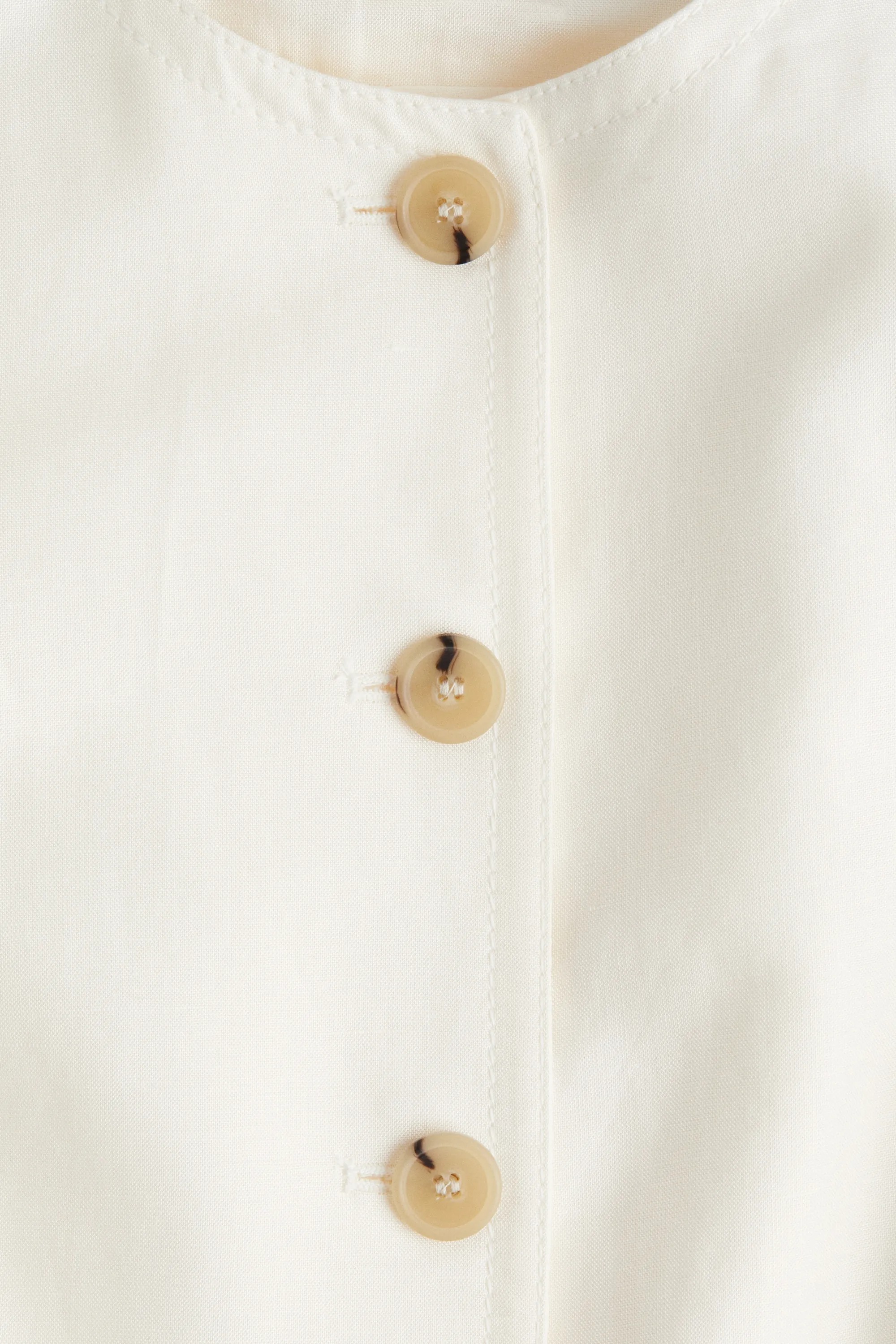 Blazer en lin mélangé - Crème