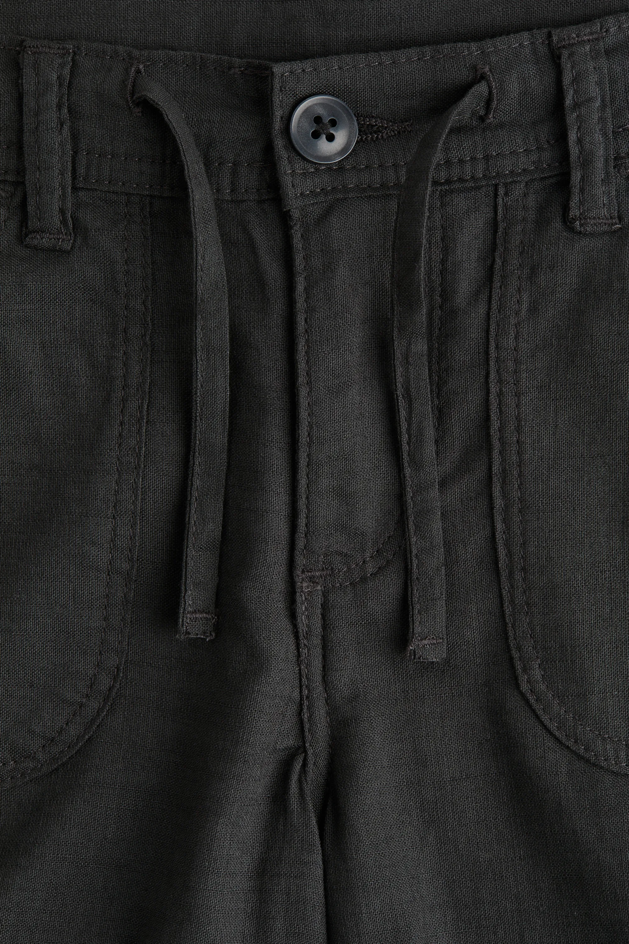 Pantalon large en coton - Noir