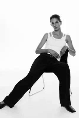 Pantalon chic avec jambes barrel - Noir — photo 1