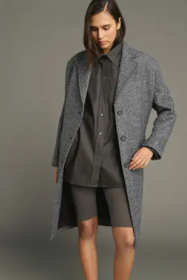 MANTEAU LEON GRIS/NOIR — photo 2