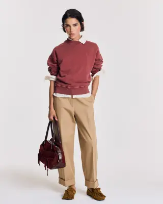 Sweat-shirt Virgile rouge sepia — photo 3