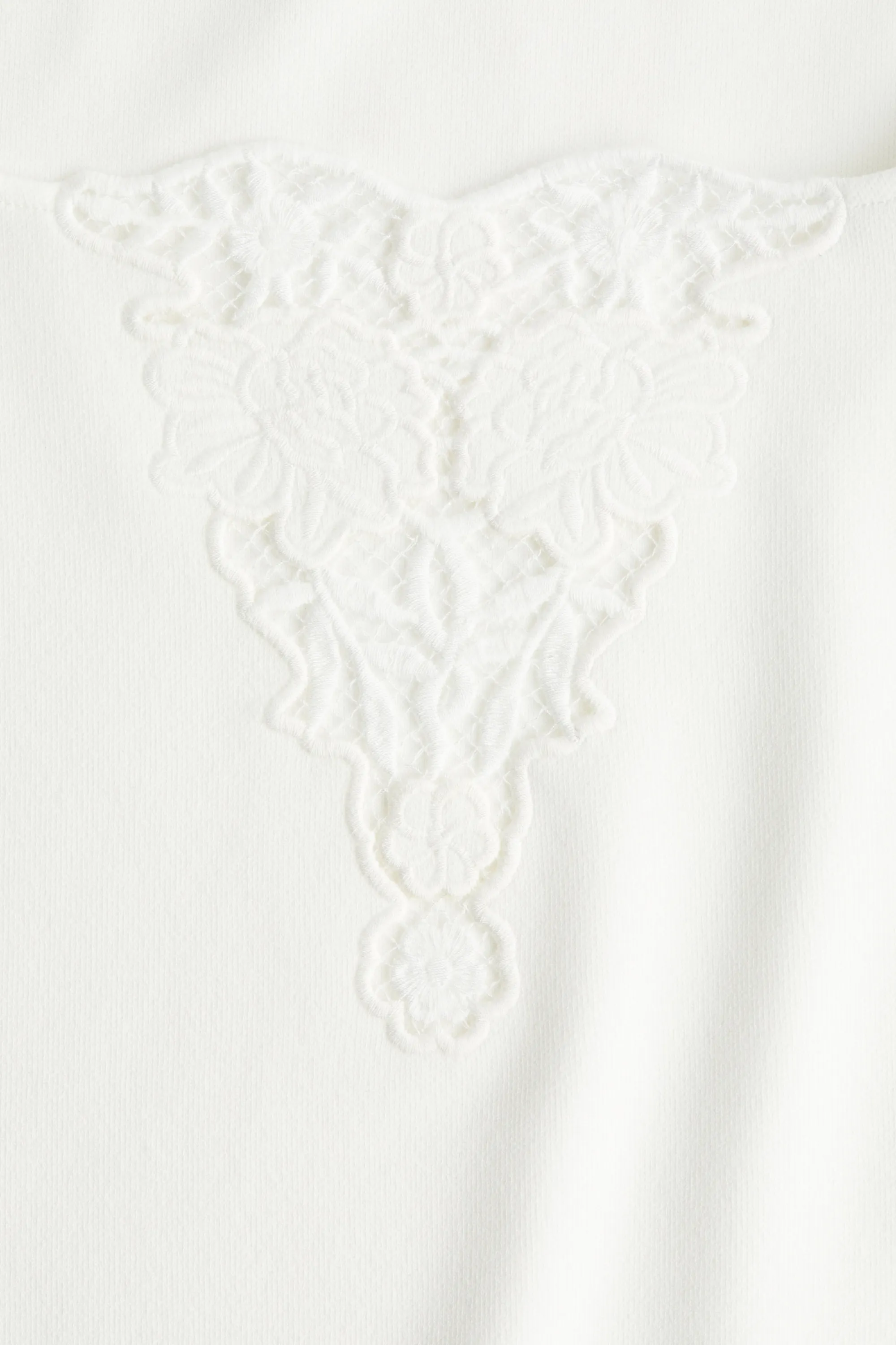 Top avec broderie anglaise - Blanc