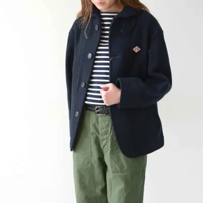 Manteau Danton en laine avec col rond - Navy — photo 2
