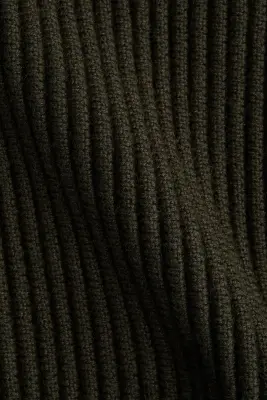 Gilet à col cheminée avec boutons - Vert foncé — photo 4