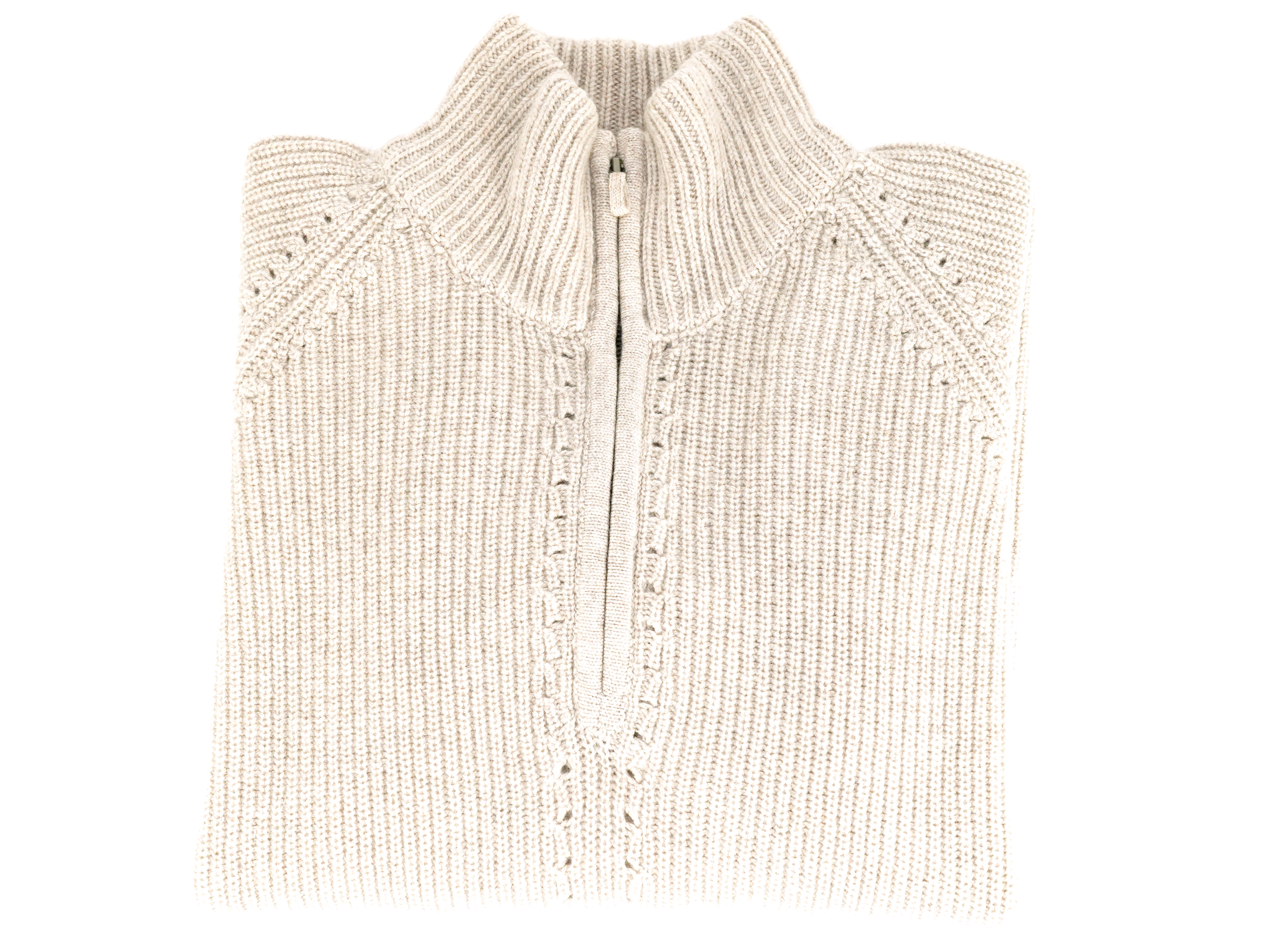 Pull col camionneur - beige chiné