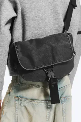 Sac messager à bandoulière - Noir délavé — photo 2