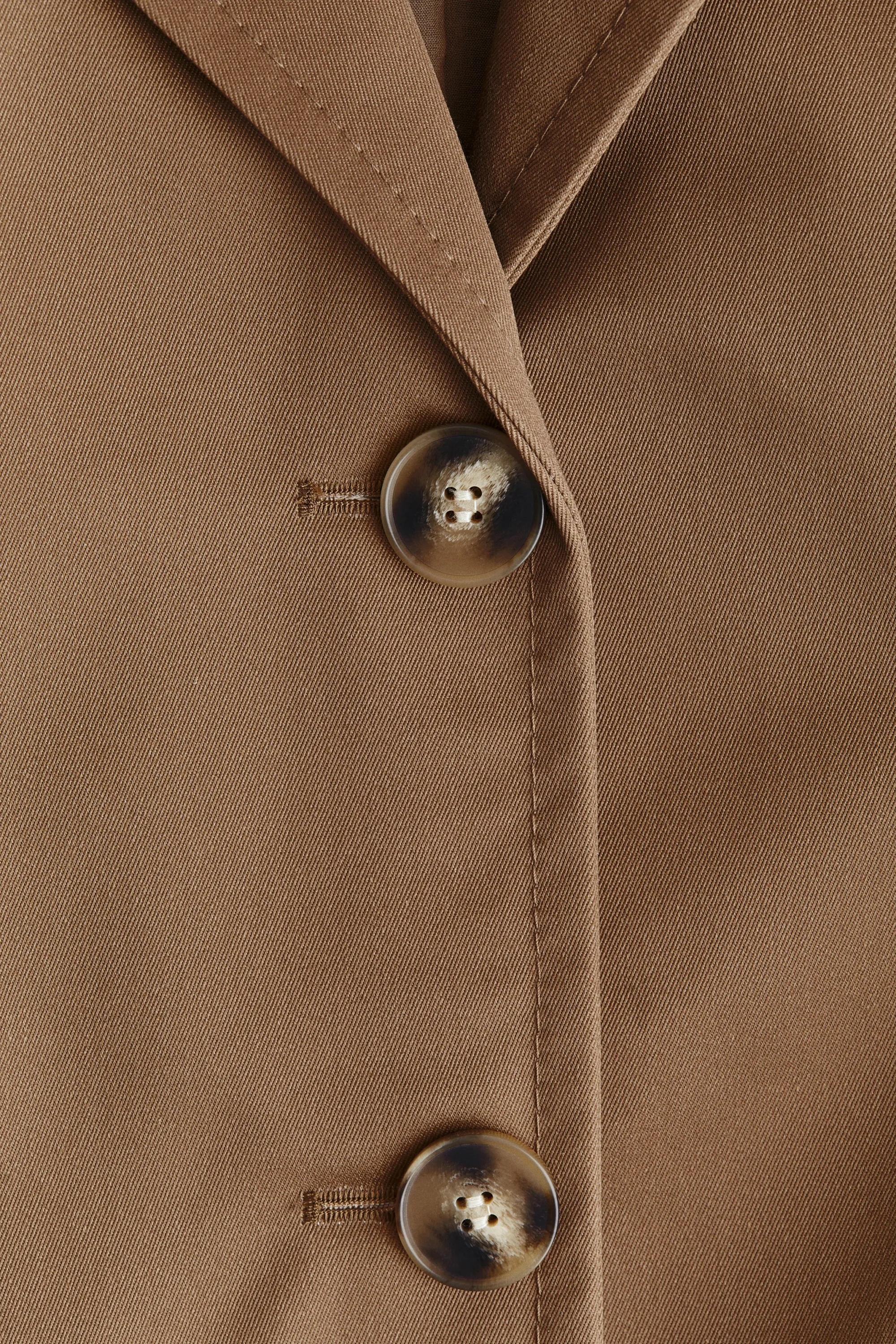 Veste oversize en twill - Beige foncé