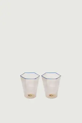 PAIRE DE VERRES DE MURANO BLEU — photo 2