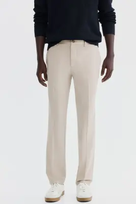 Pantalon chic Slim Fit - Beige — photo 1