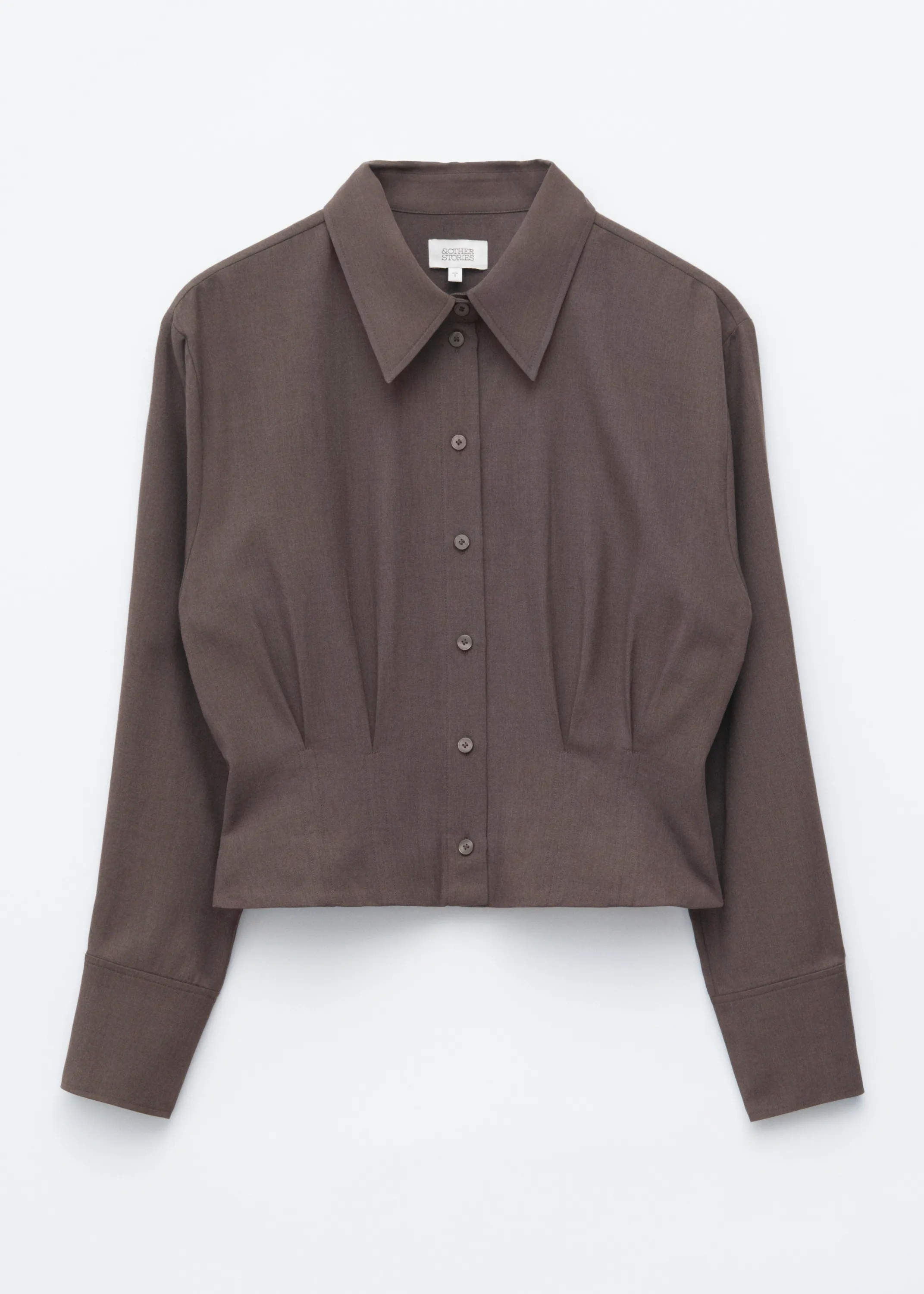 Chemise plissée à la taille - Dark Brown