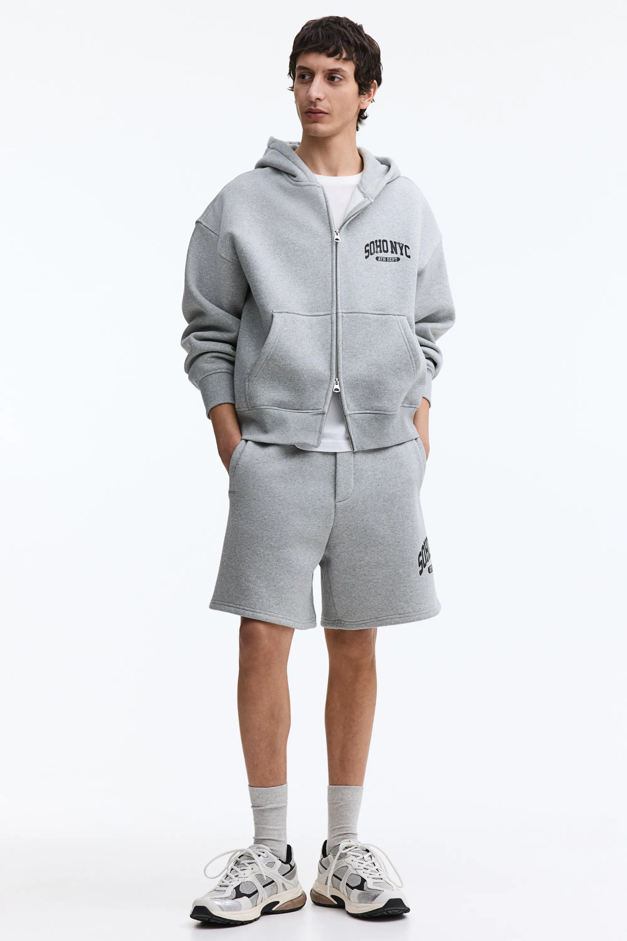 Short Relaxed Fit - Gris clair chiné/SoHo NYC