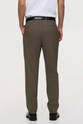 Pantalon de costume Slim Fit - Vert kaki — photo 2
