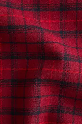 Pantalon Relaxed Fit en flanelle - Rouge/carreaux — photo 4