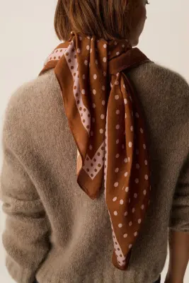 Foulard Noix Pois Chardon — photo 4