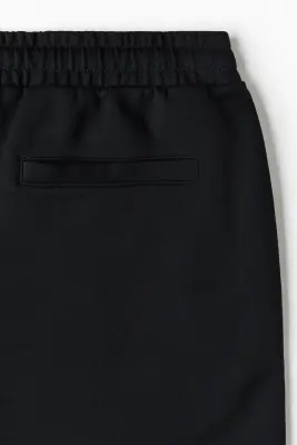 Pantalon jogger Regular Fit en interlock - Noir — photo 5