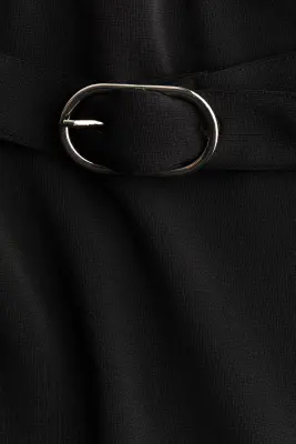 Jupe crayon avec ceinture - Noir — photo 3