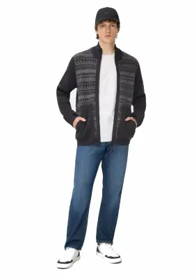 CAMEL ACTIVE GILET 100% LAINE IMPRIME Marine — photo 3