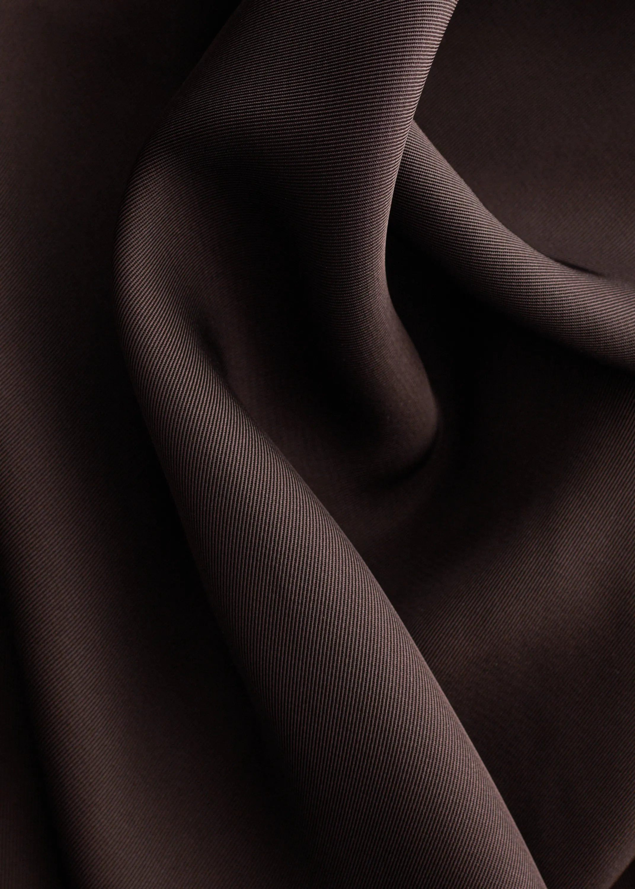 Robe midi à écharpe - Marron foncé