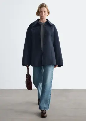 Veste cintrée en laine - Bleu marine — photo 2