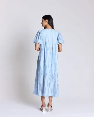 Robe Lavanda bleu ciel texturé — photo 5