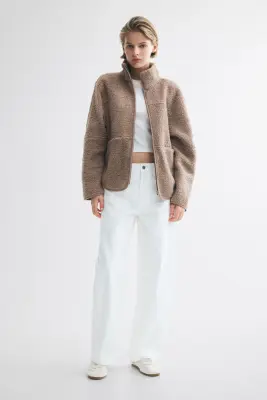 Veste en tissu Teddy bear - Beige foncé — photo 1